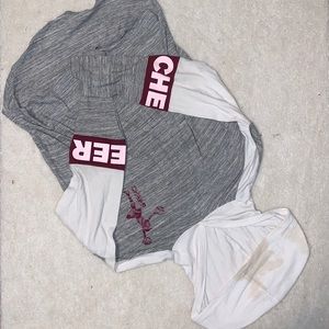 JUSTICE, size 12 girls, grey pink maroon +white